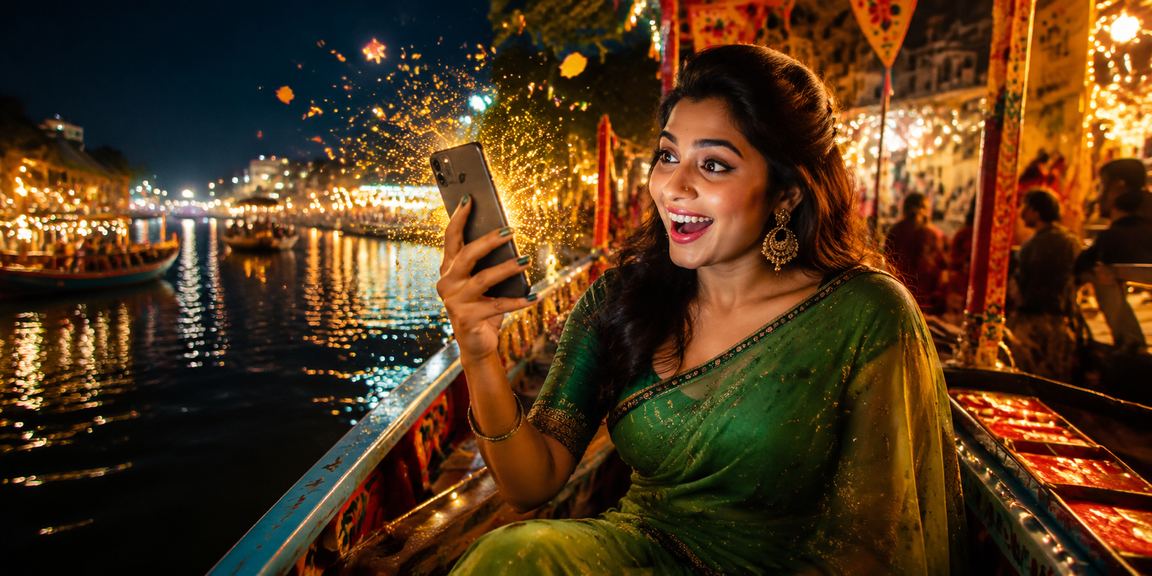 বরিশালে শাড়ি পরিহিতা একজন ব্যবহারকারী ডিপোজিট প্রক্রিয়া সম্পন্ন করছেন
