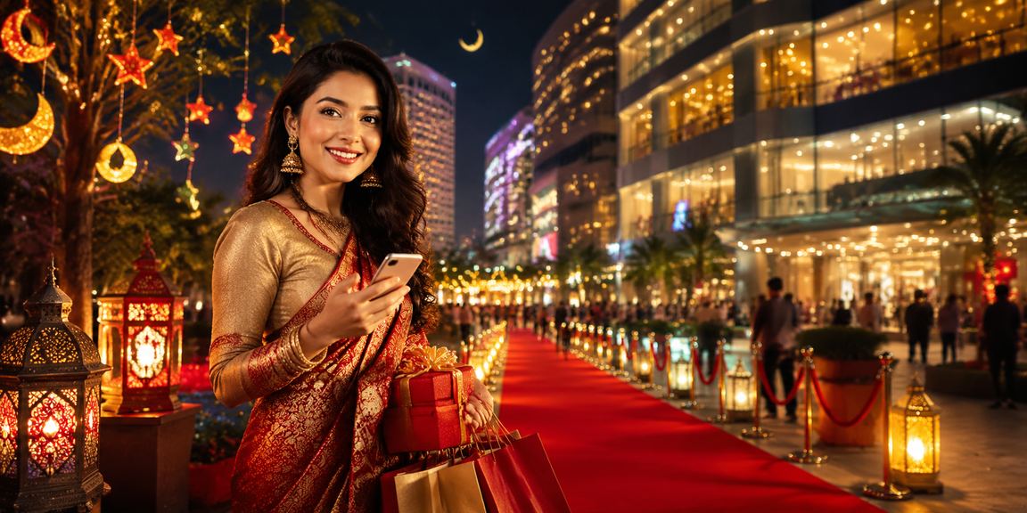 ঈদ উৎসবে ঢাকায় মোবাইলে পেমেন্ট করছেন একজন ব্যবহারকারী